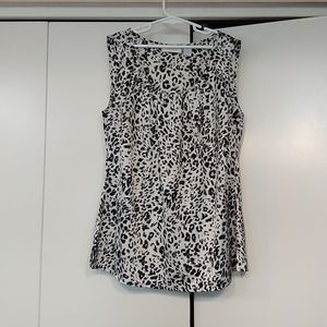 Chico's ladies tank leopard blouse 96% polyester 4%spandex sz 0